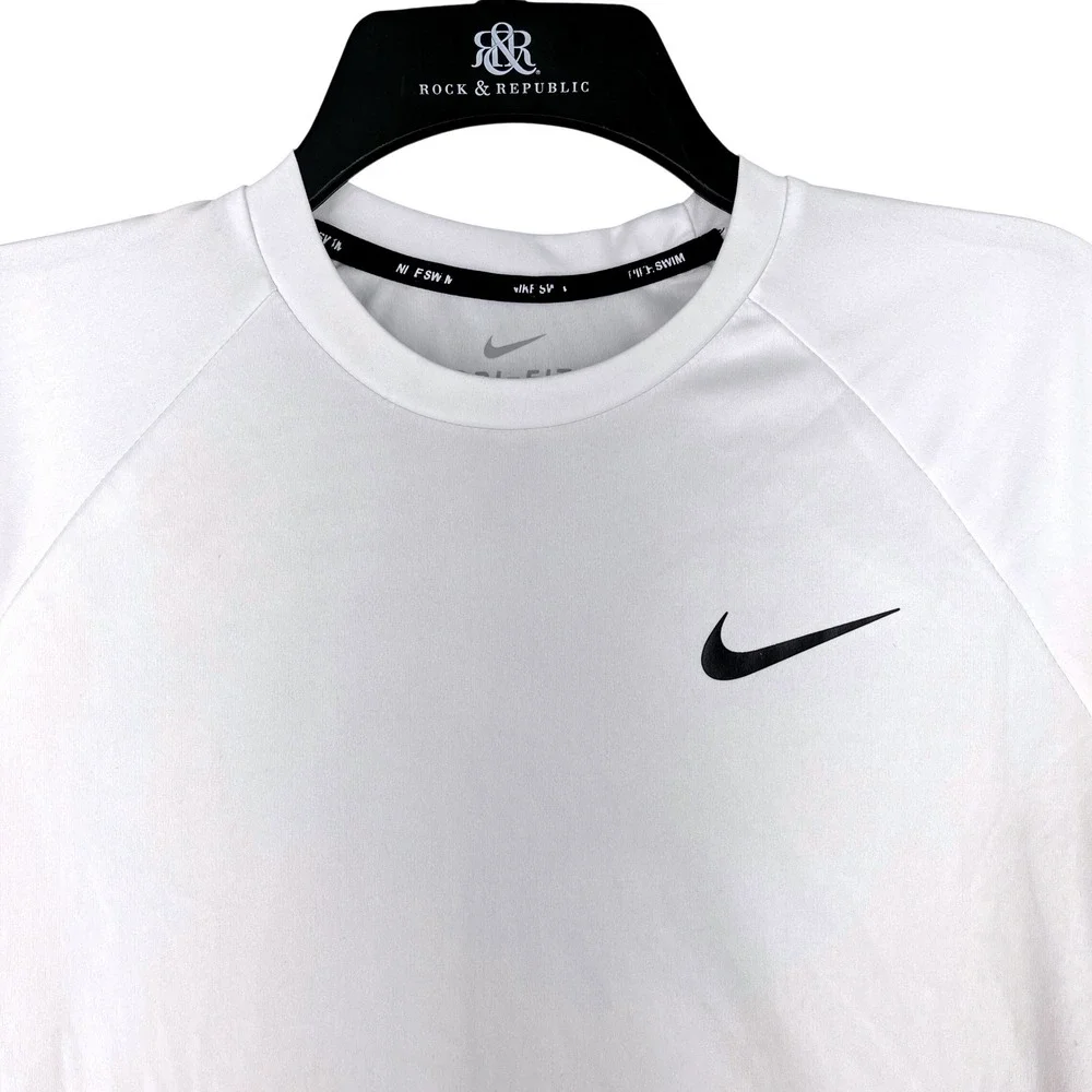 Nike Dri Fit Swim Shirts White Performance‎ S Mens